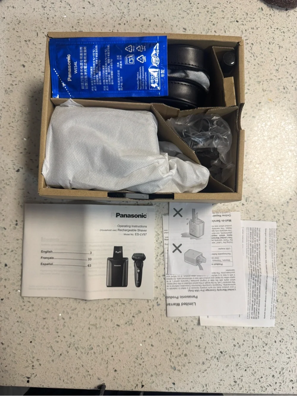 Panasonic Premium Performance Shaver - Navy Blue & Silver